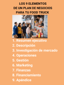 Resumen del plan comercial de camiones de comida