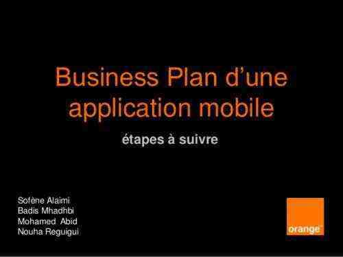 Exemple de business plan pour le développement d’applications mobiles