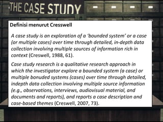 Contoh studi kasus: struktur dan studi kasus