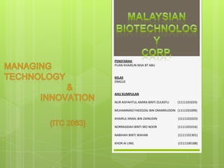 Contoh Rancangan Perniagaan Bioteknologi