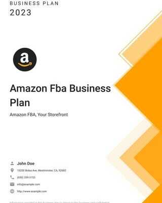 Contoh Pelan Perniagaan Perkhidmatan FBA Amazon