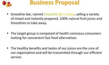 Przykład biznesplanu Smoothie Drink Bar Business Plan