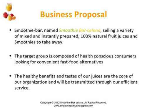 Przykład biznesplanu Smoothie Drink Bar Business Plan