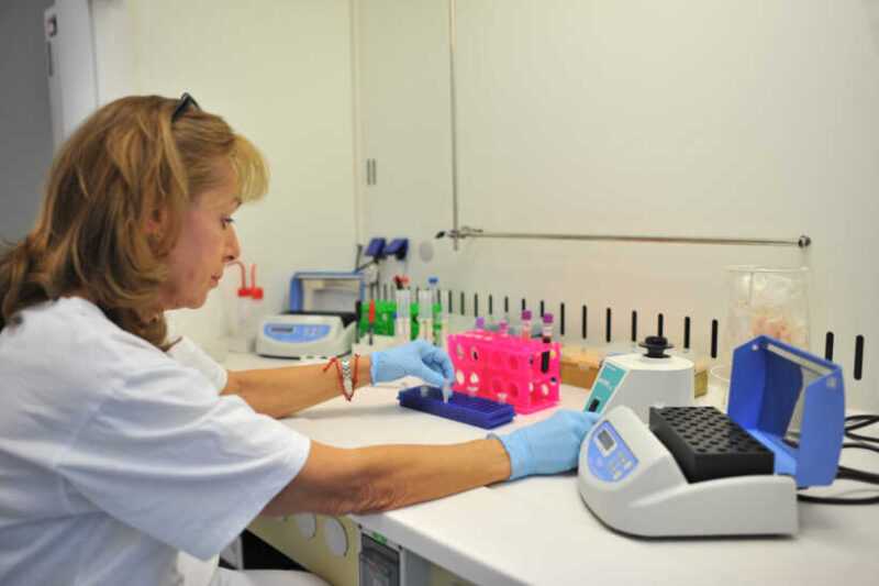 Laboratórne laboratórium na testovanie DNA